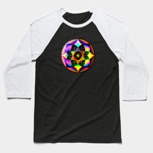 Vibrant Halo: A Splash of Colors Baseball T-Shirt